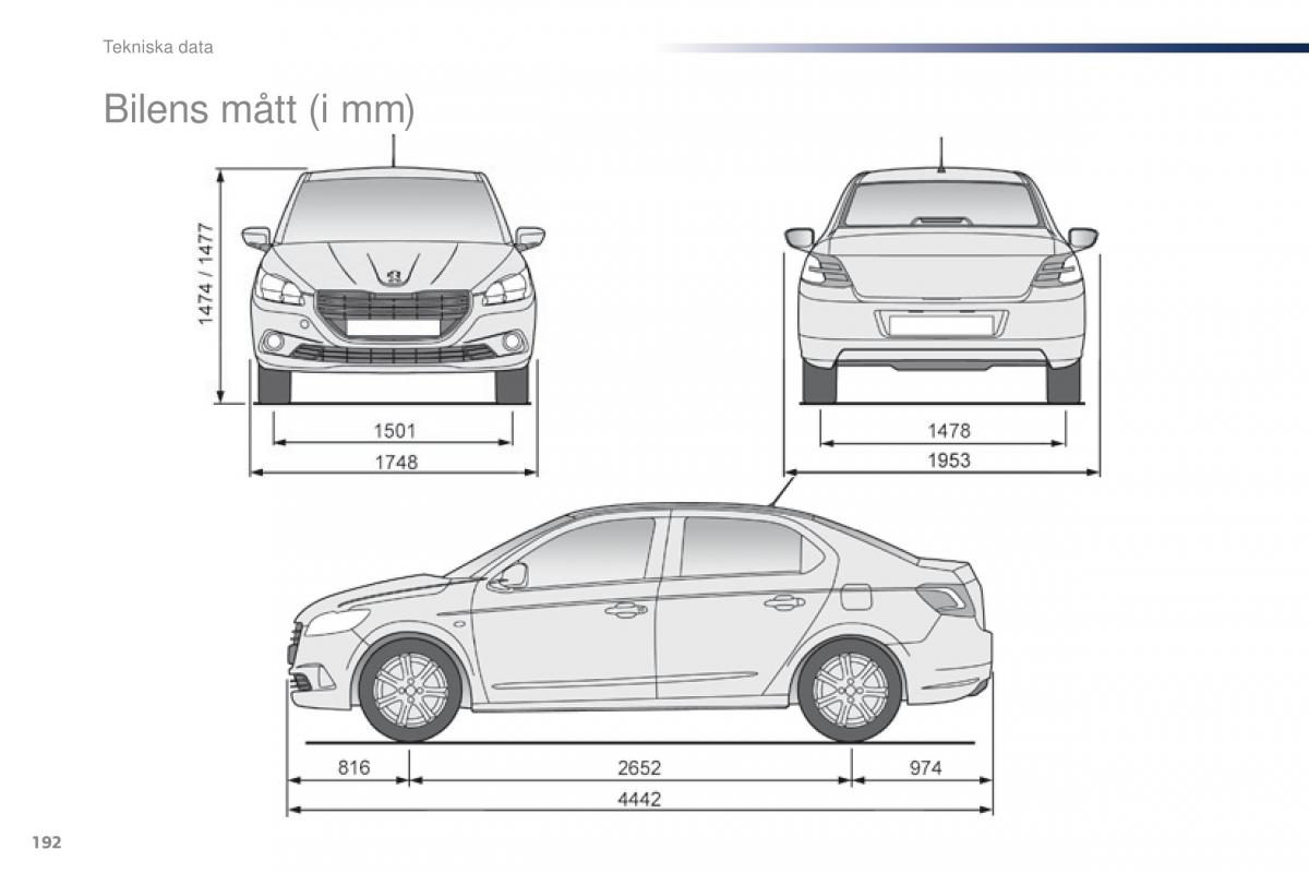 Peugeot 301 instruktionsbok / page 194