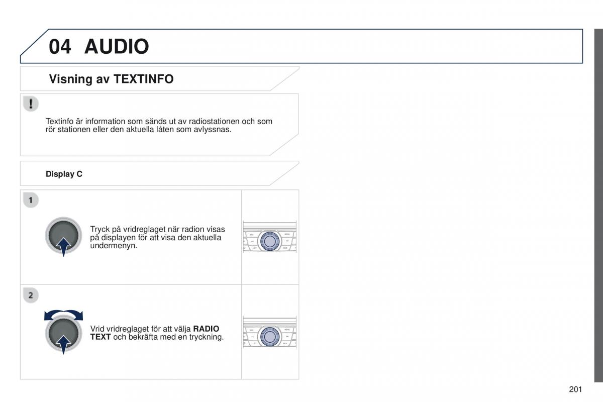 Peugeot 301 instruktionsbok / page 203