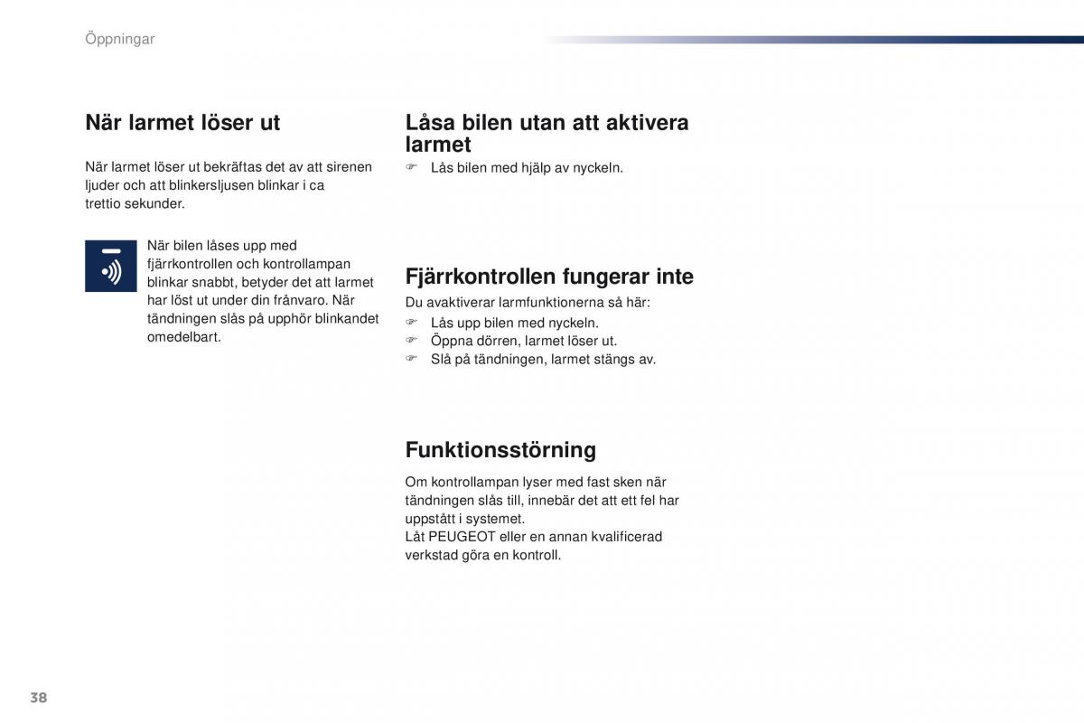 Peugeot 301 instruktionsbok / page 40