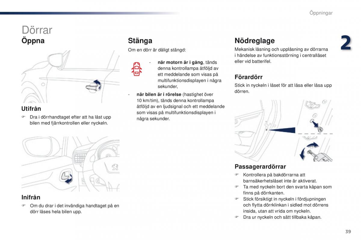 Peugeot 301 instruktionsbok / page 41