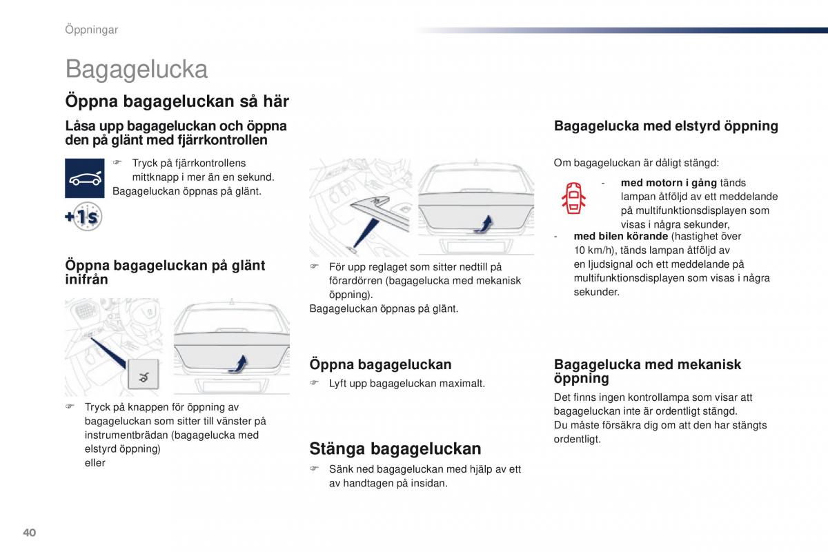 Peugeot 301 instruktionsbok / page 42