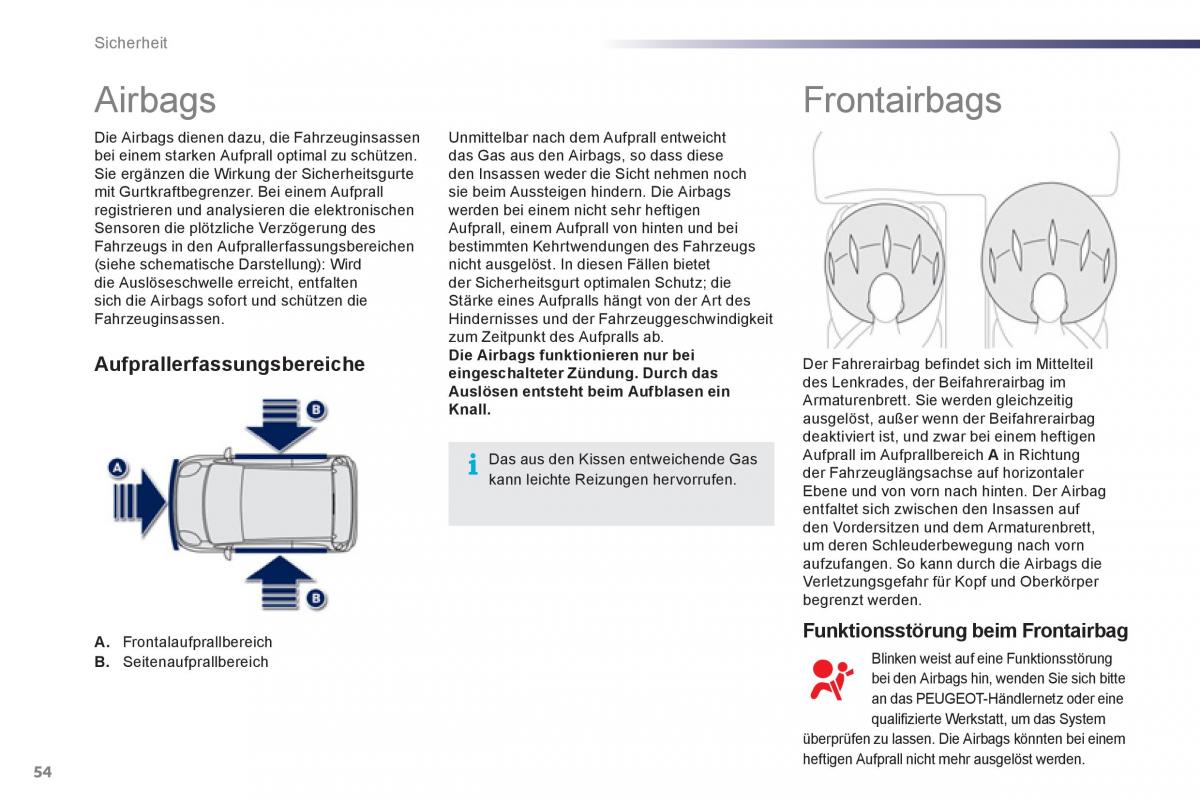 Peugeot 107 Handbuch / page 56