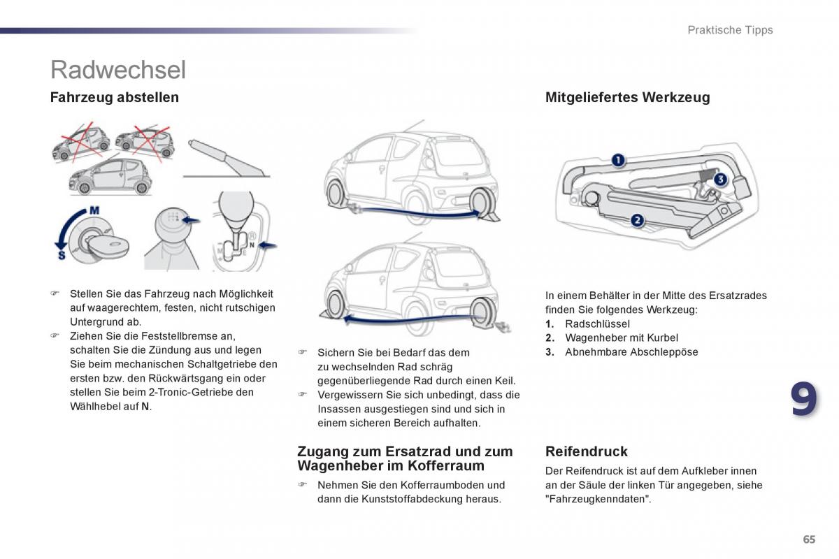 Peugeot 107 Handbuch / page 67