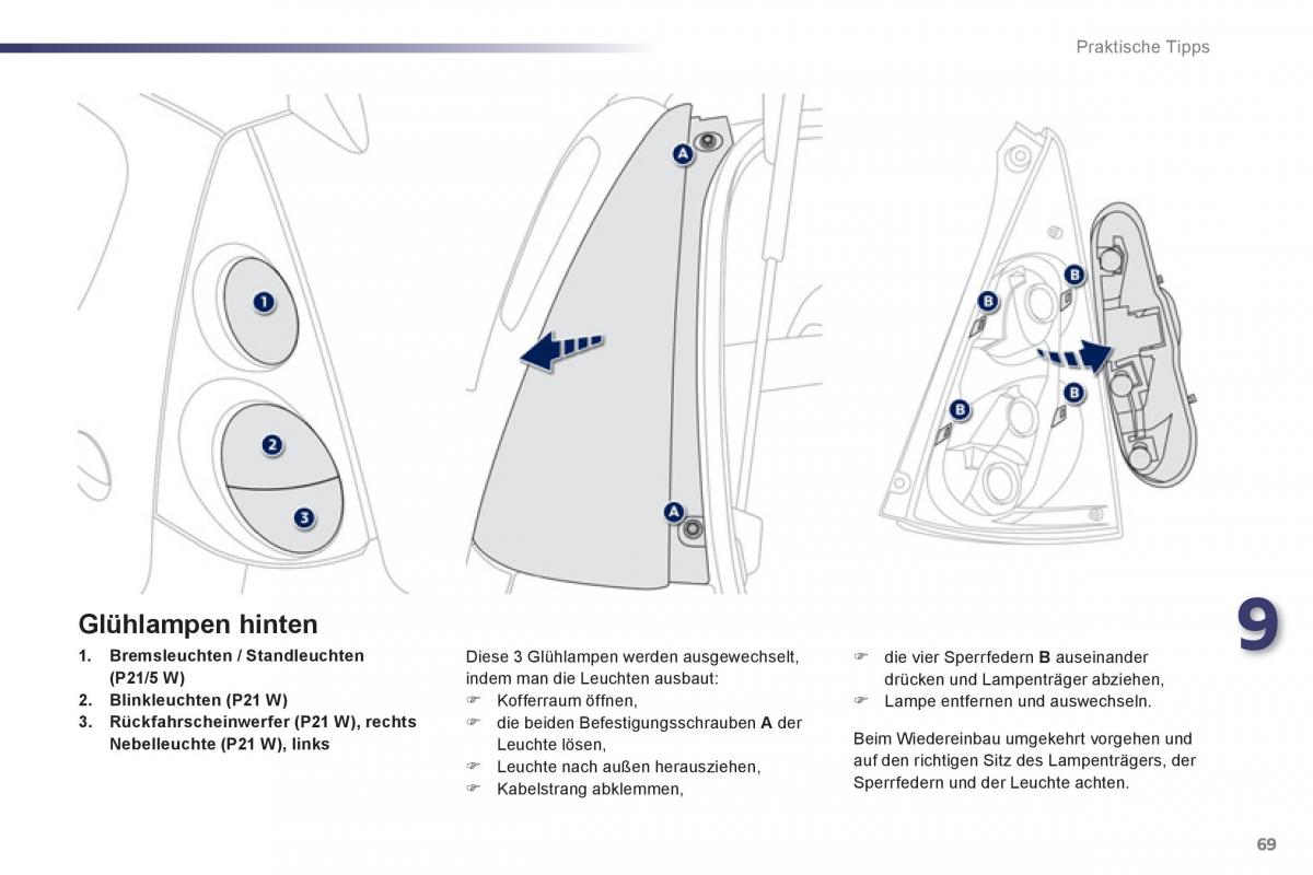 Peugeot 107 Handbuch / page 71