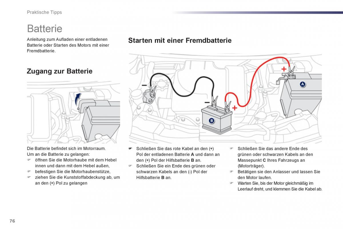 Peugeot 107 Handbuch / page 78