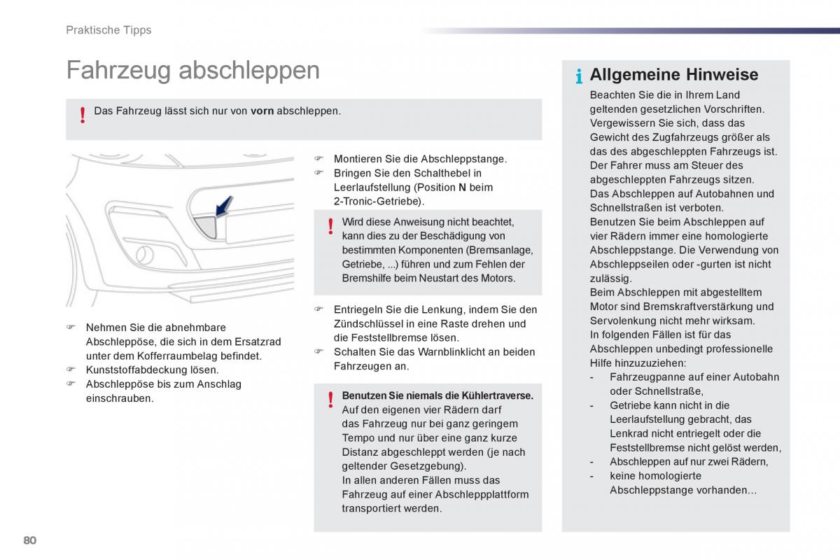 Peugeot 107 Handbuch / page 82