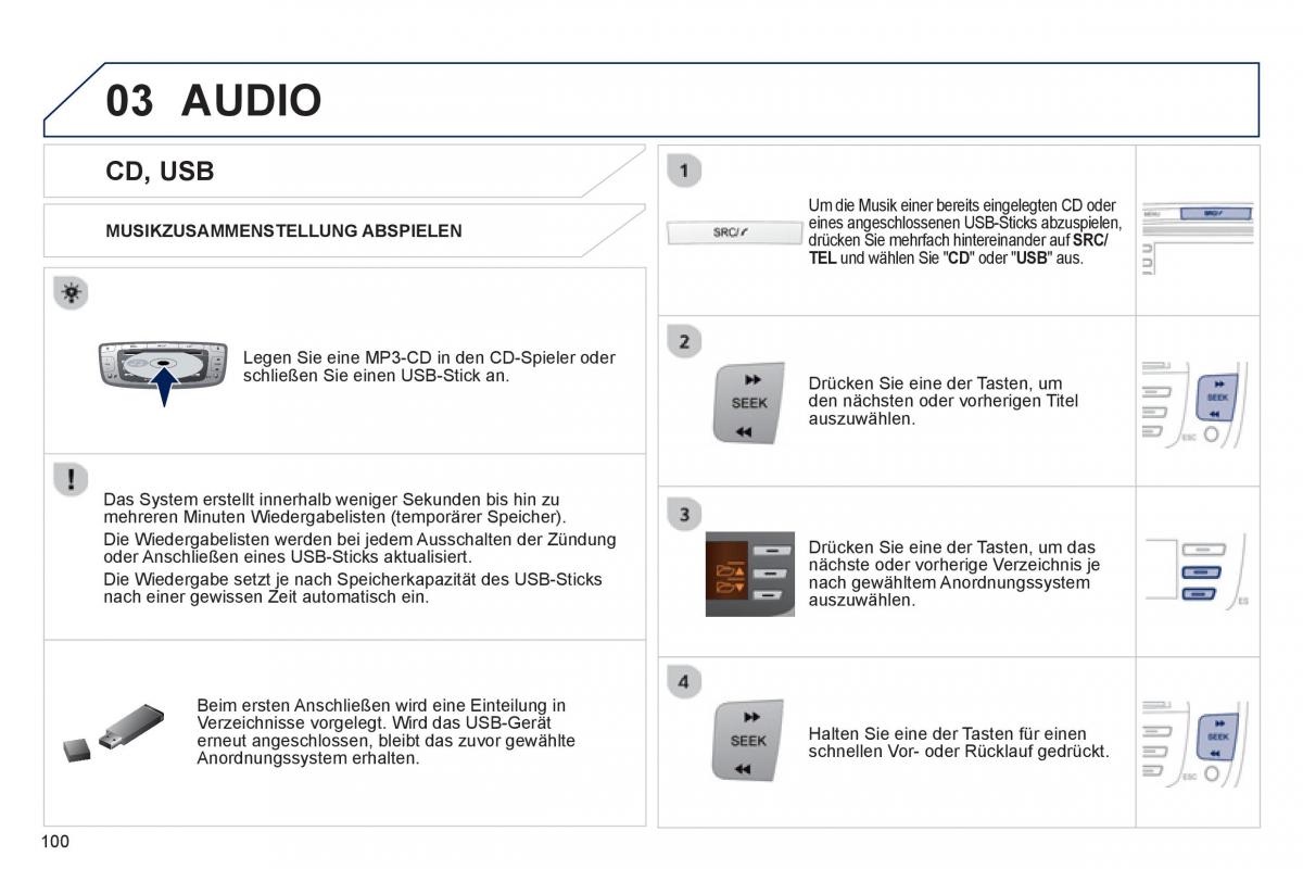 Peugeot 107 Handbuch / page 102