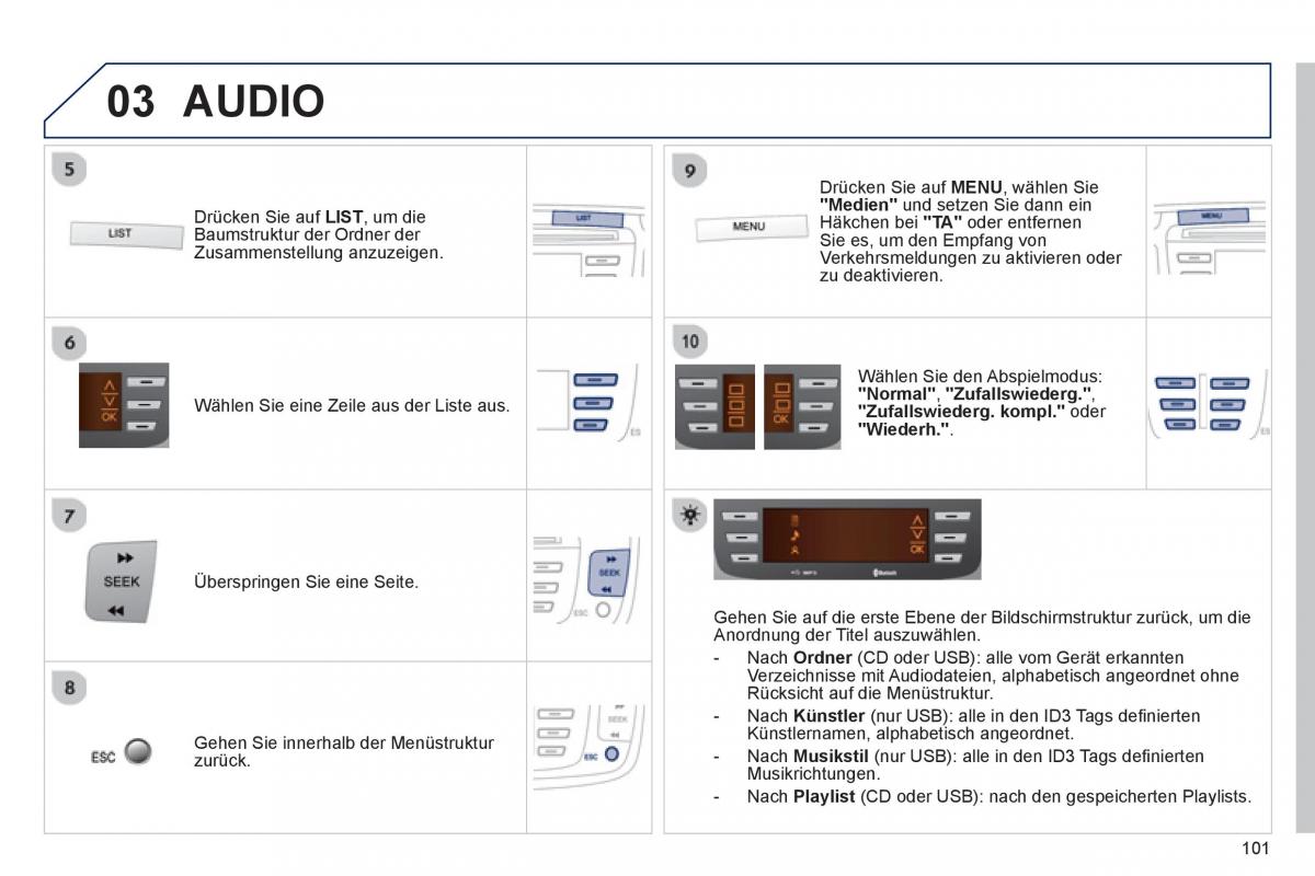 Peugeot 107 Handbuch / page 103