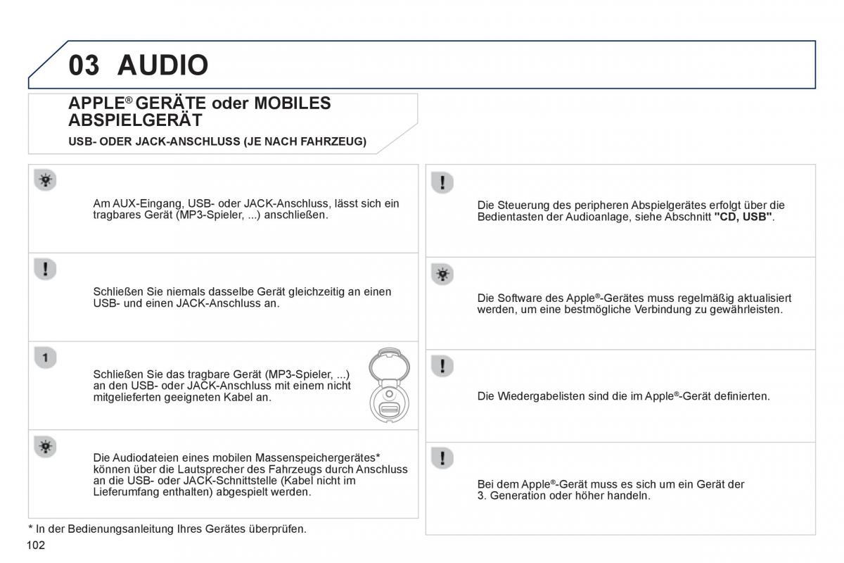 Peugeot 107 Handbuch / page 104