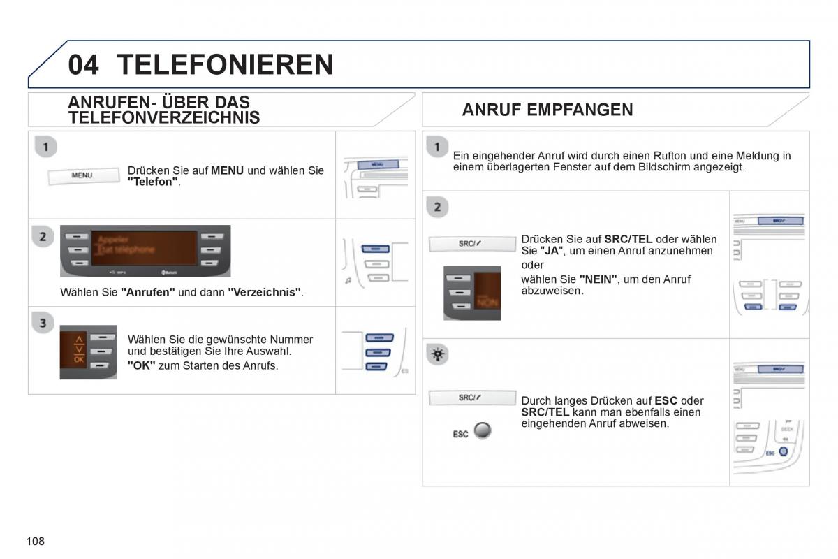 Peugeot 107 Handbuch / page 110