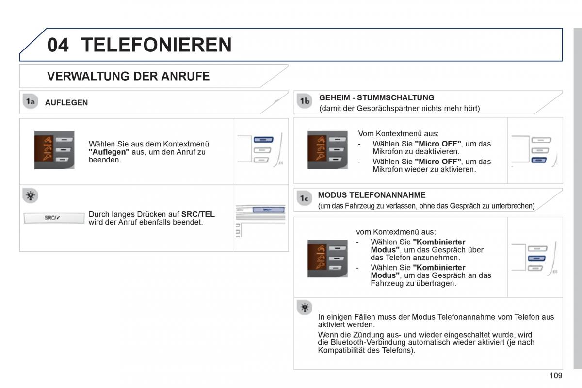 Peugeot 107 Handbuch / page 111