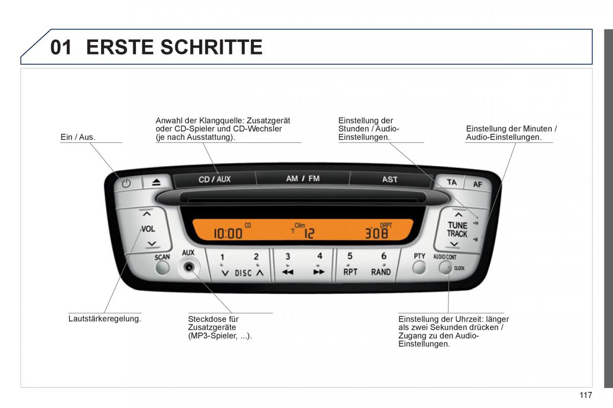 Peugeot 107 Handbuch / page 119