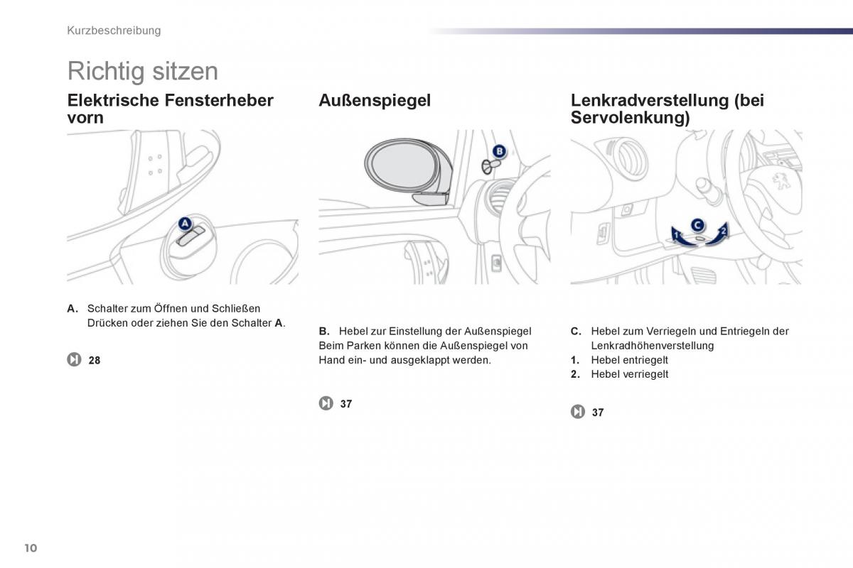 Peugeot 107 Handbuch / page 12