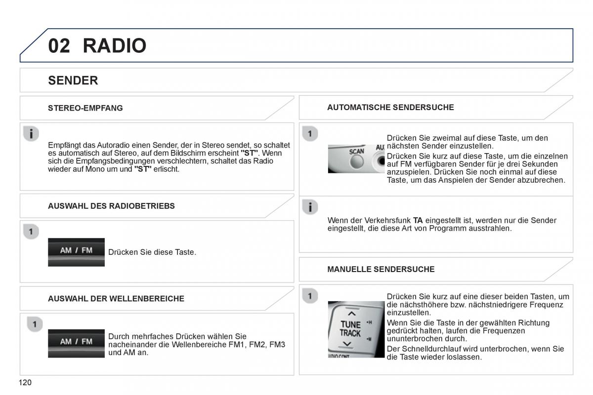 Peugeot 107 Handbuch / page 122