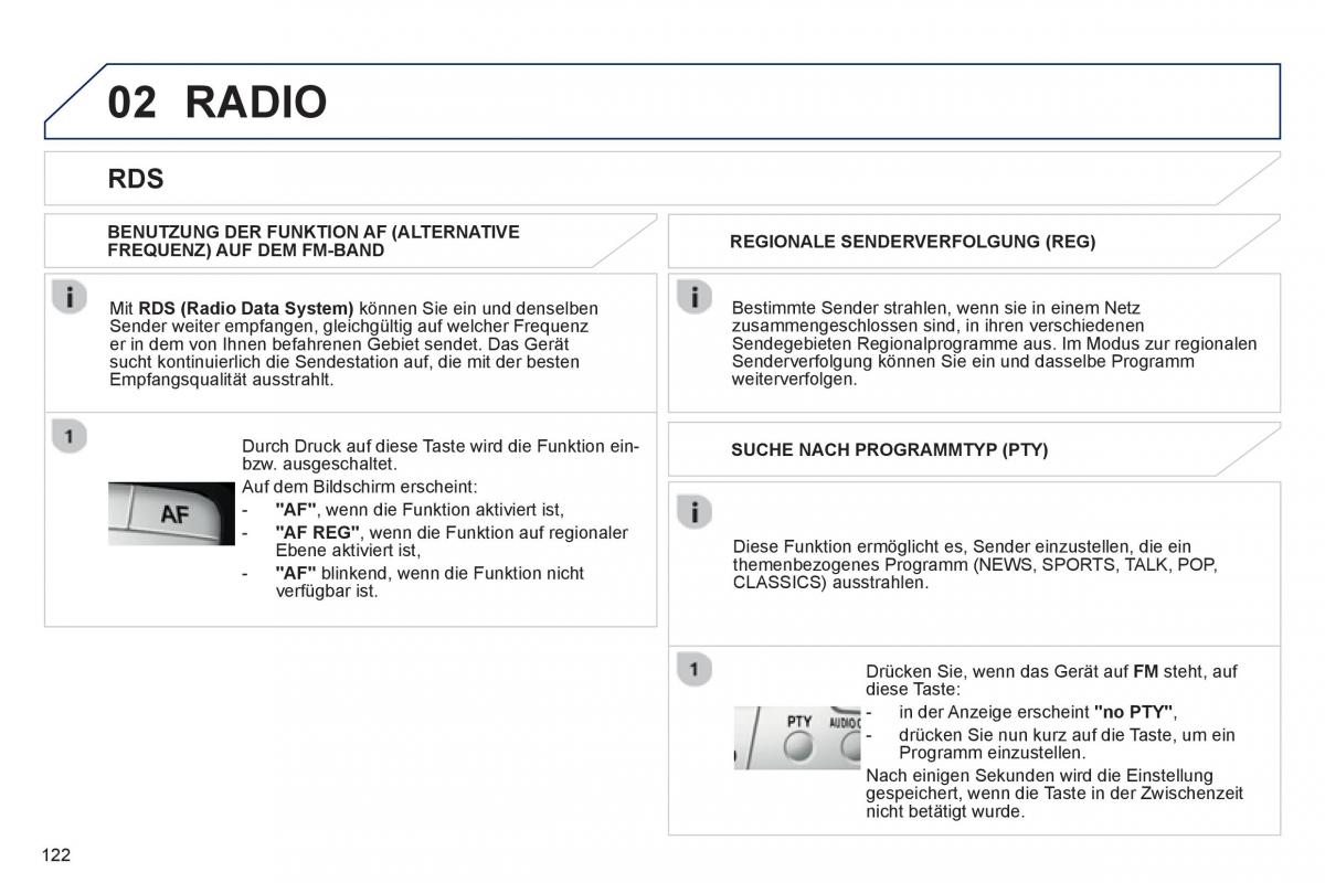 Peugeot 107 Handbuch / page 124