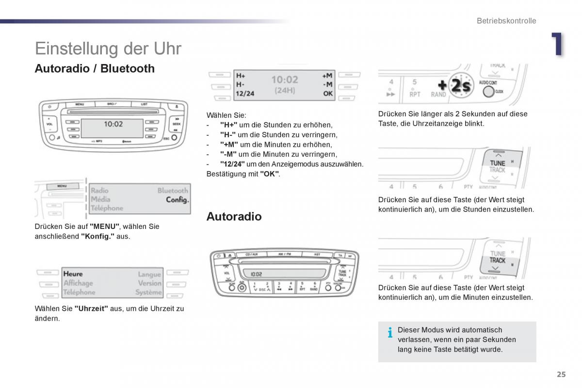 Peugeot 107 Handbuch / page 27