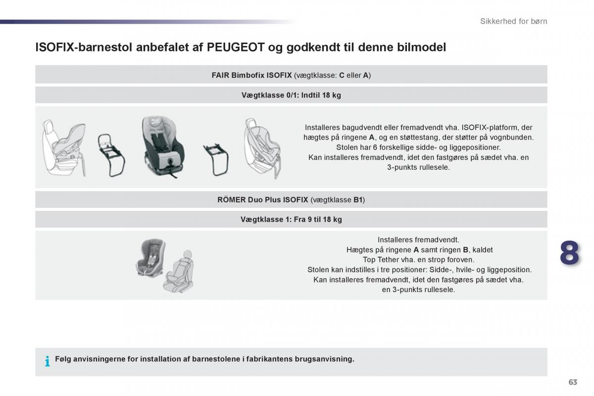 Peugeot 107 Bilens instruktionsbog / page 65