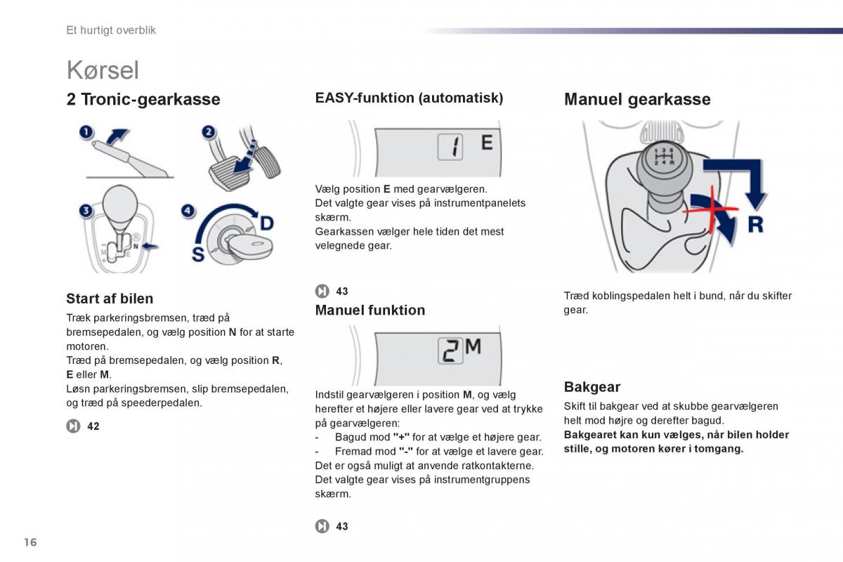 Peugeot 107 Bilens instruktionsbog / page 18