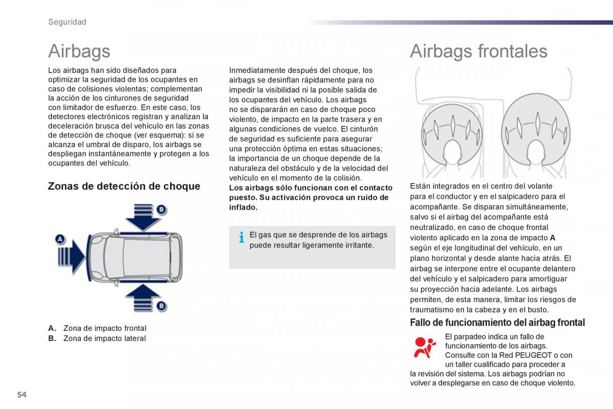 Peugeot 107 manual del propietario / page 56