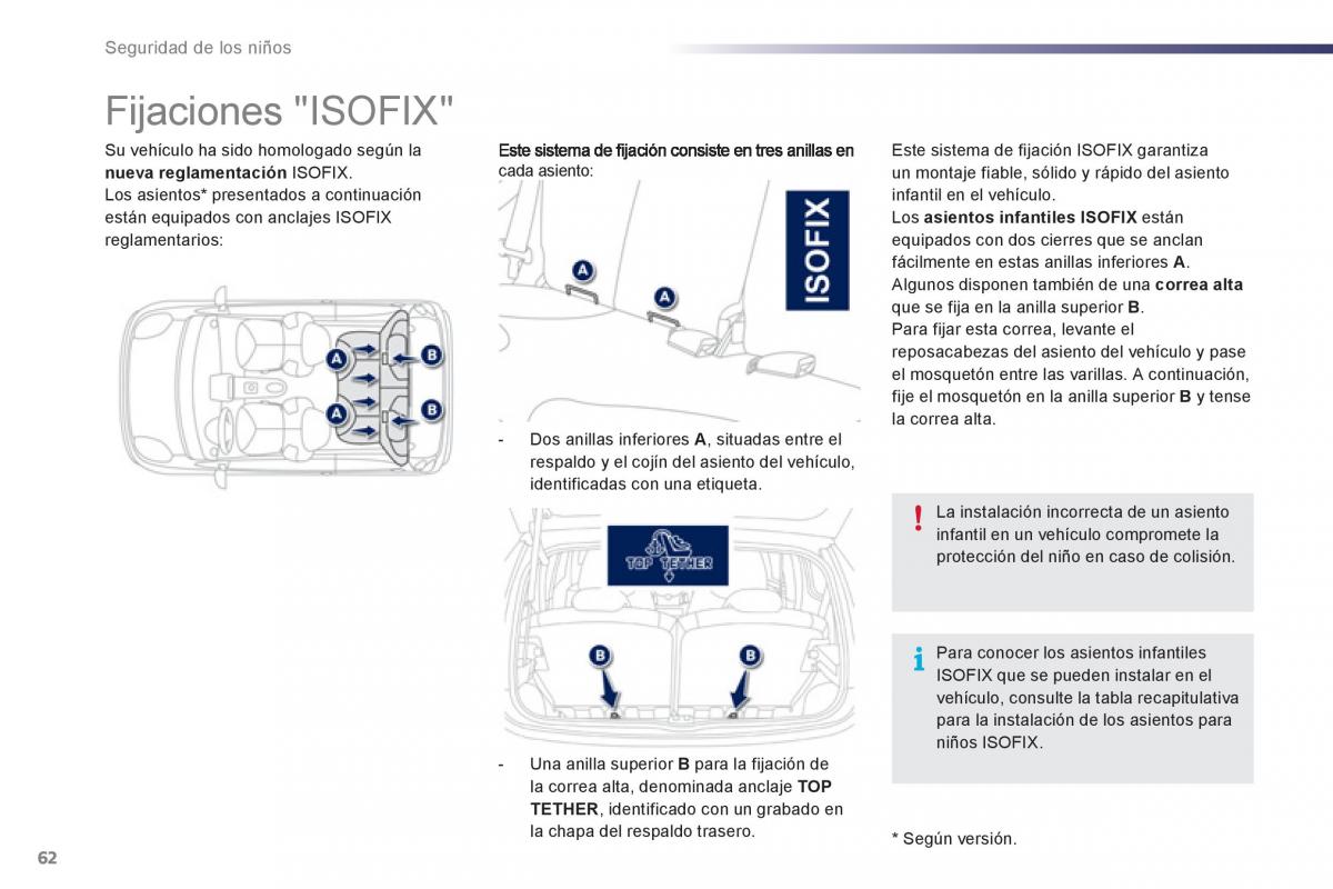 Peugeot 107 manual del propietario / page 64