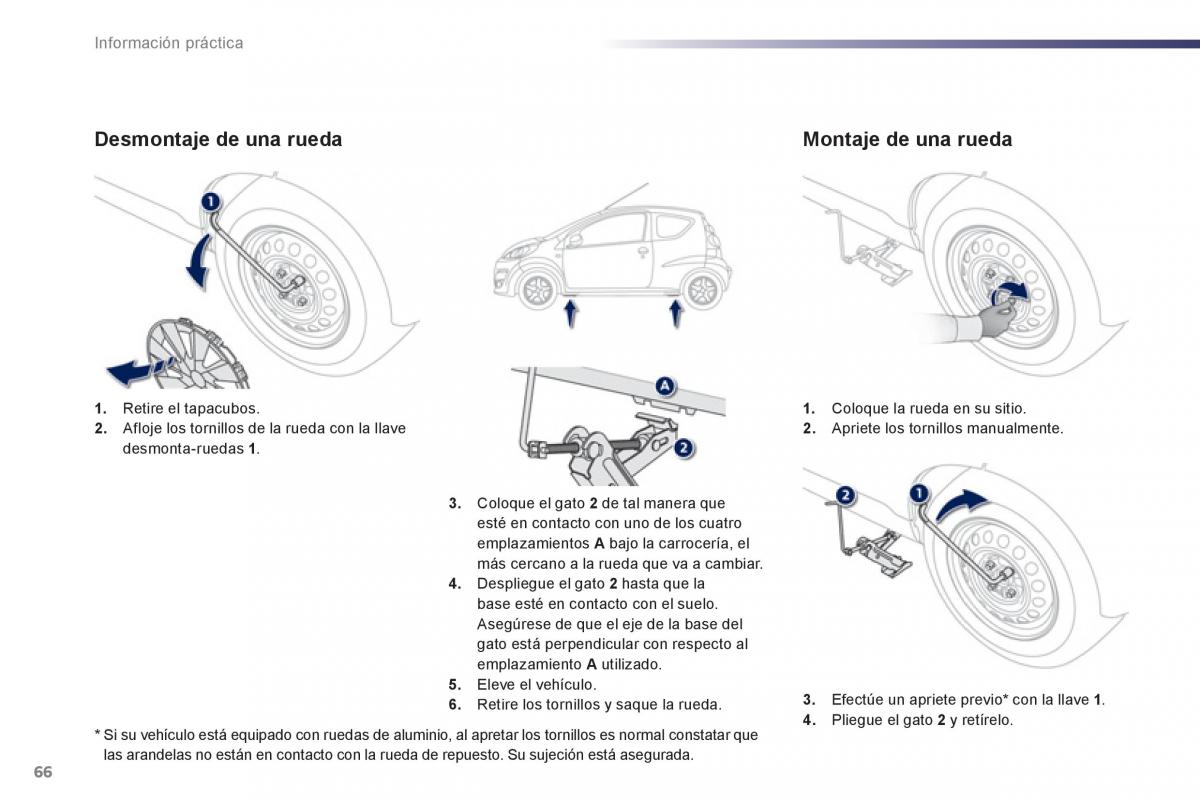 Peugeot 107 manual del propietario / page 68