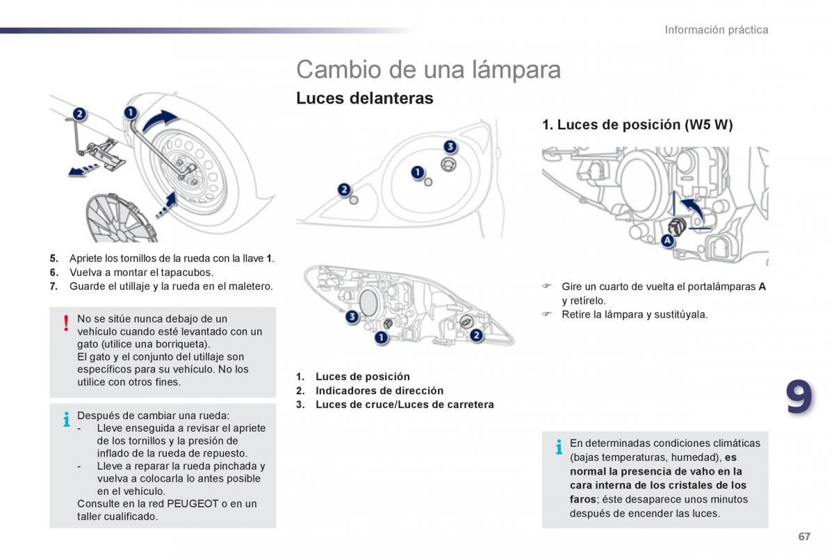 Peugeot 107 manual del propietario / page 69