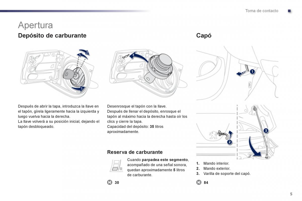 Peugeot 107 manual del propietario / page 7