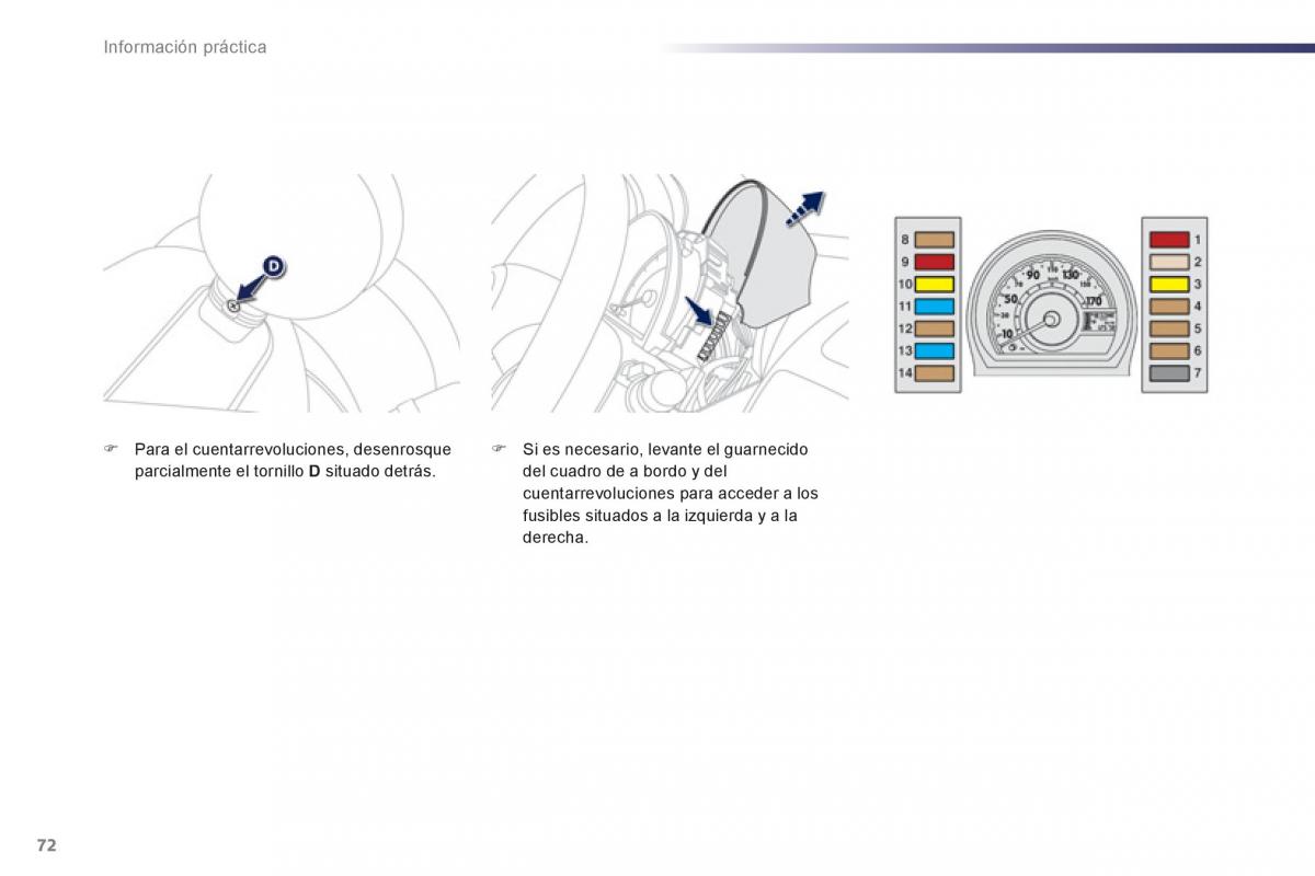 Peugeot 107 manual del propietario / page 74