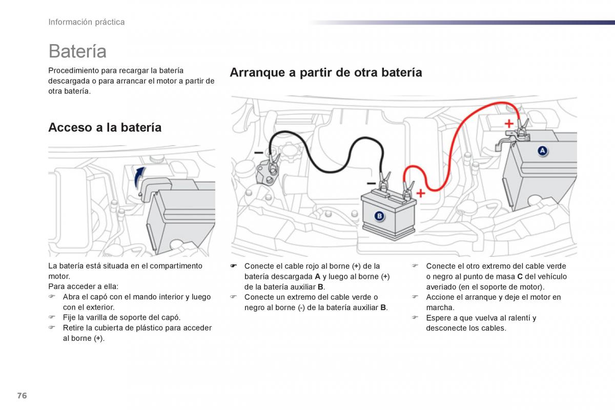 Peugeot 107 manual del propietario / page 78