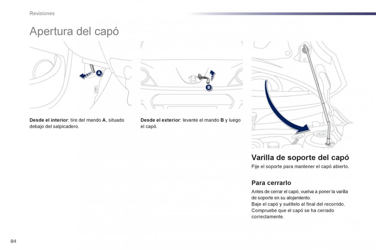 Peugeot 107 manual del propietario / page 86