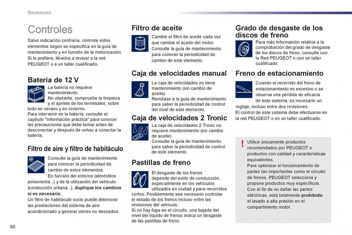 Peugeot 107 manual del propietario / page 90