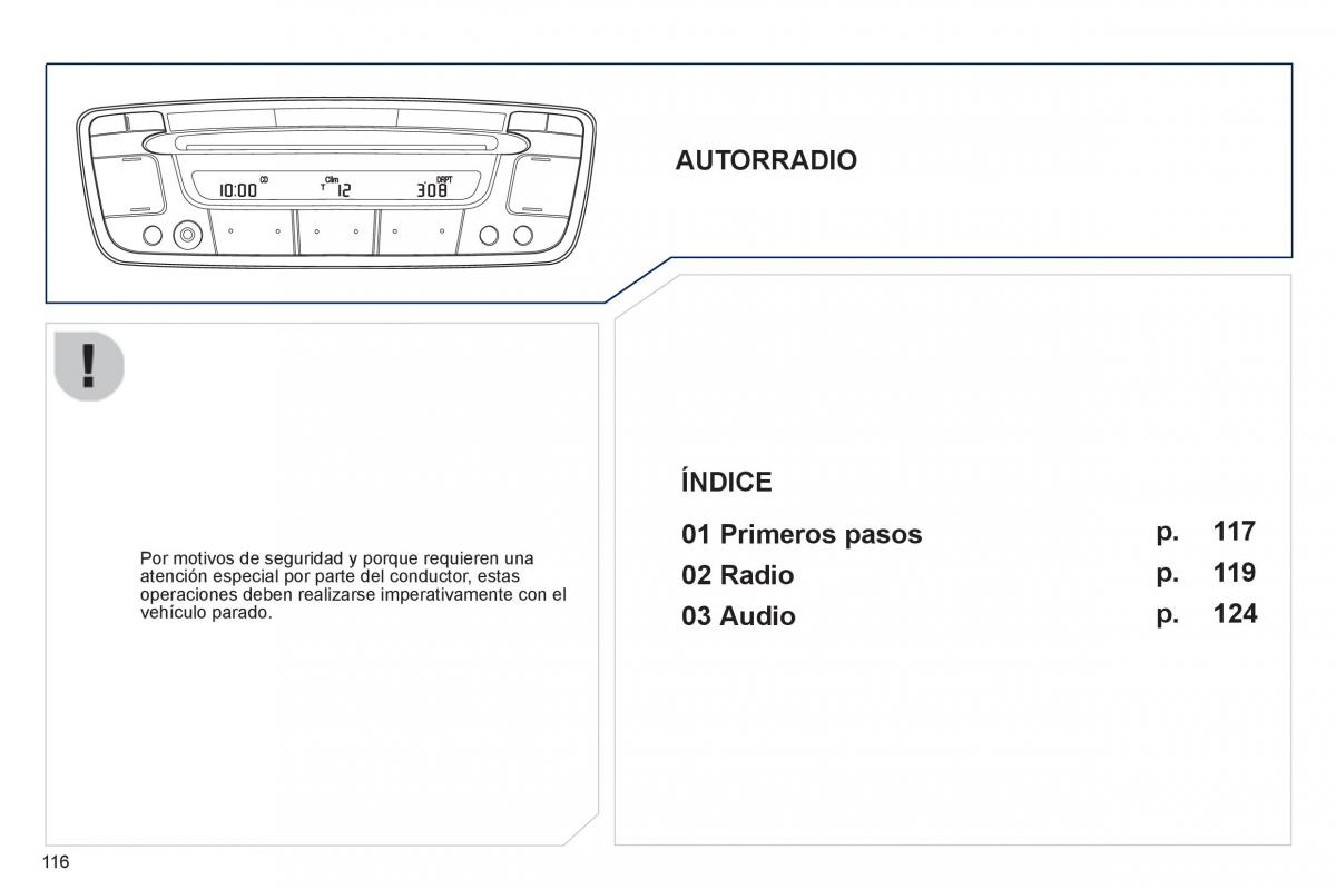 Peugeot 107 manual del propietario / page 118