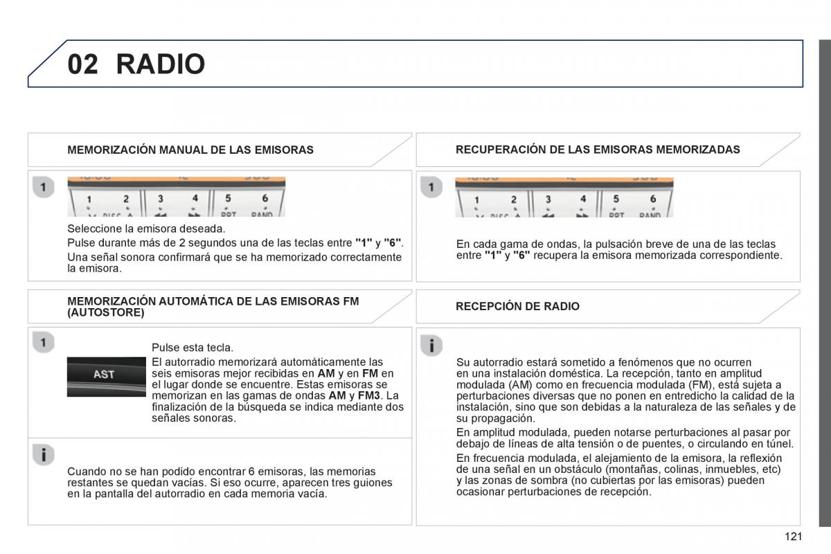 Peugeot 107 manual del propietario / page 123