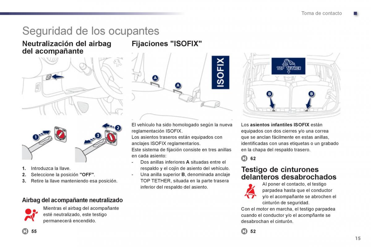 Peugeot 107 manual del propietario / page 17