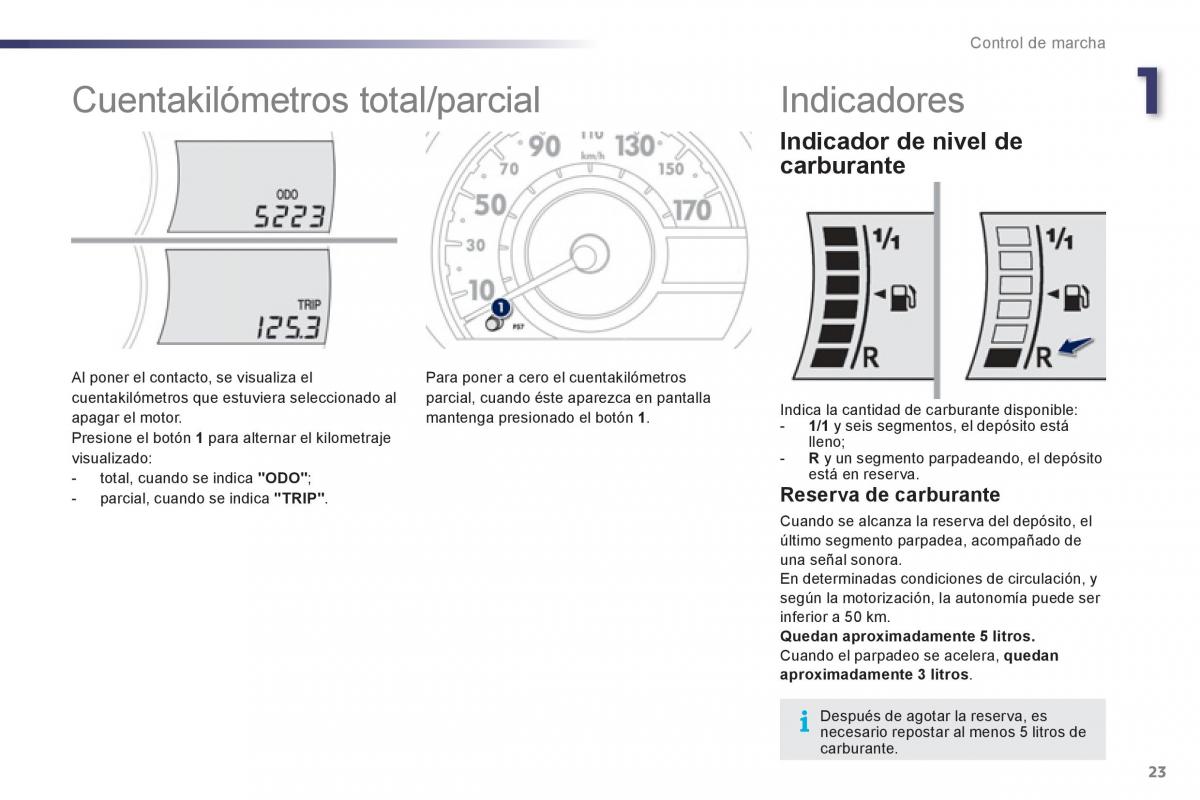 Peugeot 107 manual del propietario / page 25