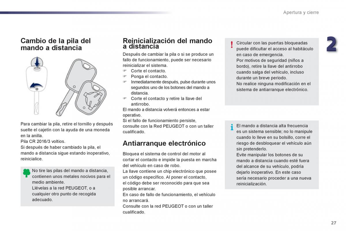 Peugeot 107 manual del propietario / page 29