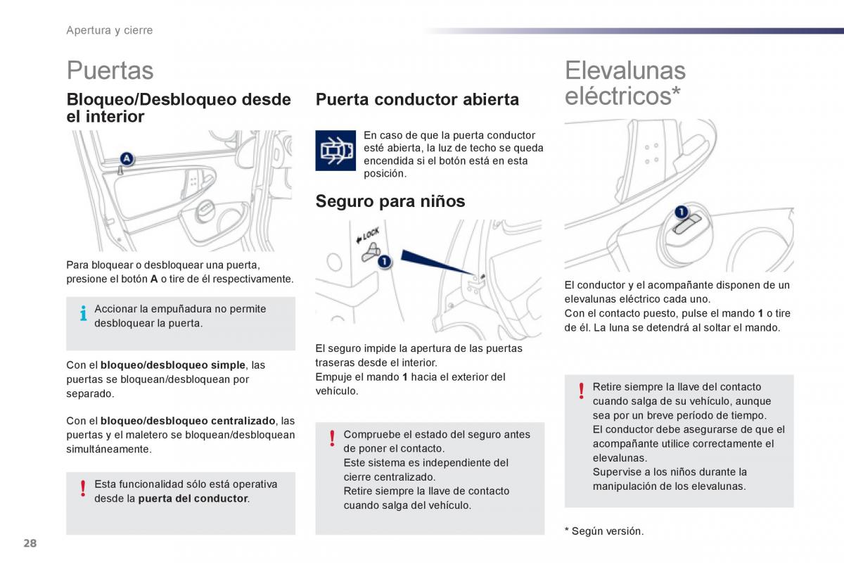 Peugeot 107 manual del propietario / page 30