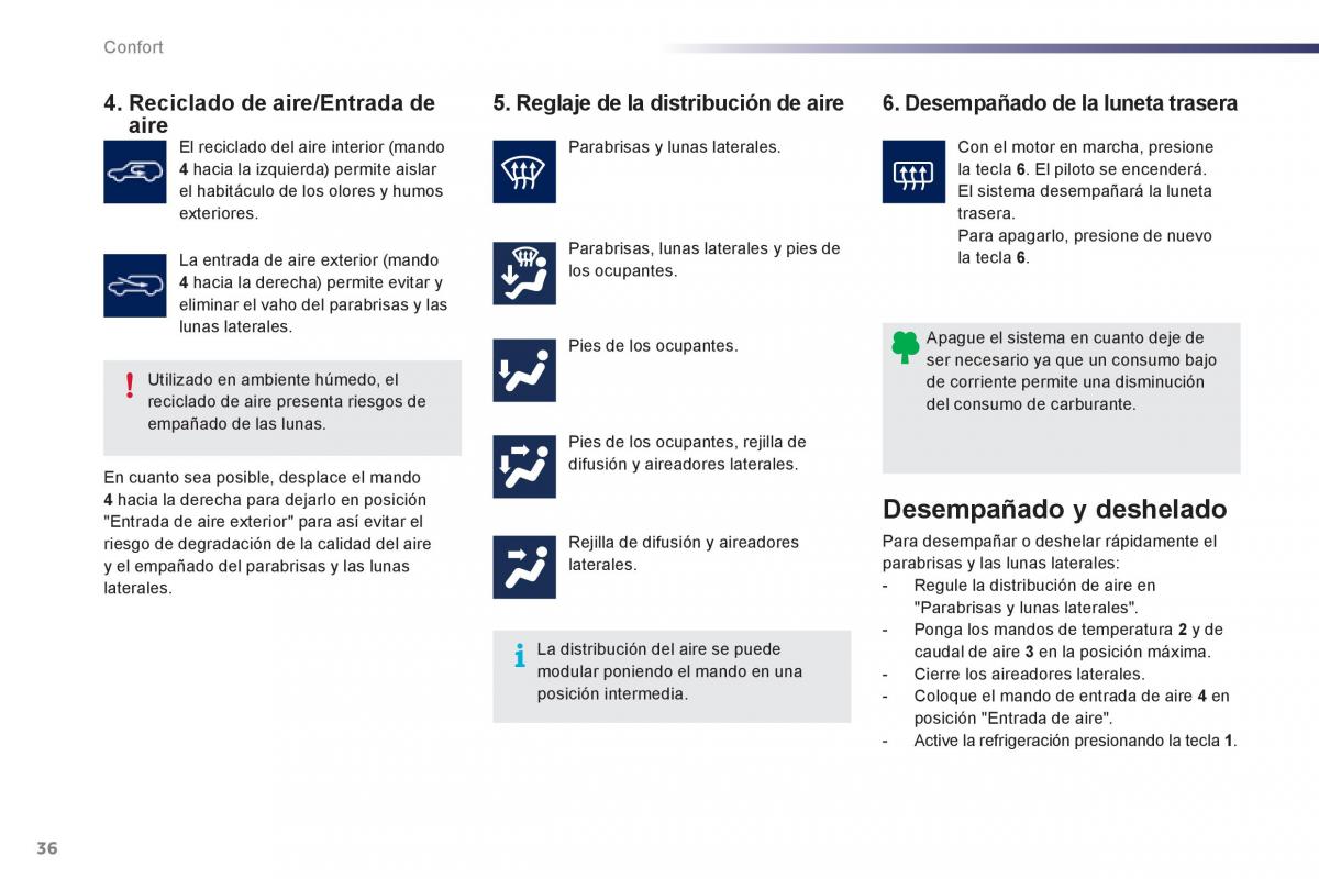 Peugeot 107 manual del propietario / page 38