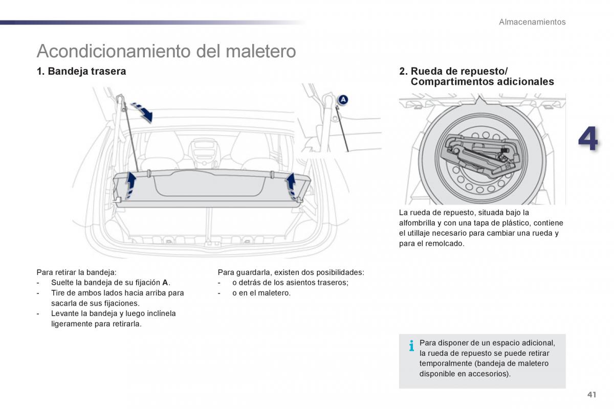 Peugeot 107 manual del propietario / page 43