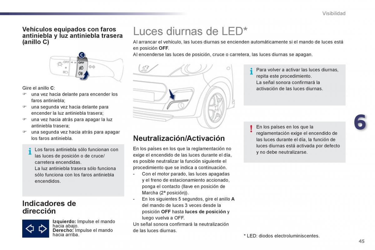 Peugeot 107 manual del propietario / page 47