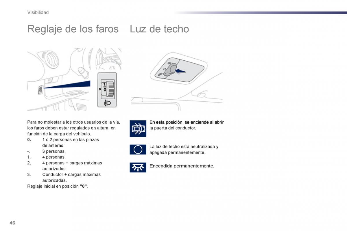 Peugeot 107 manual del propietario / page 48