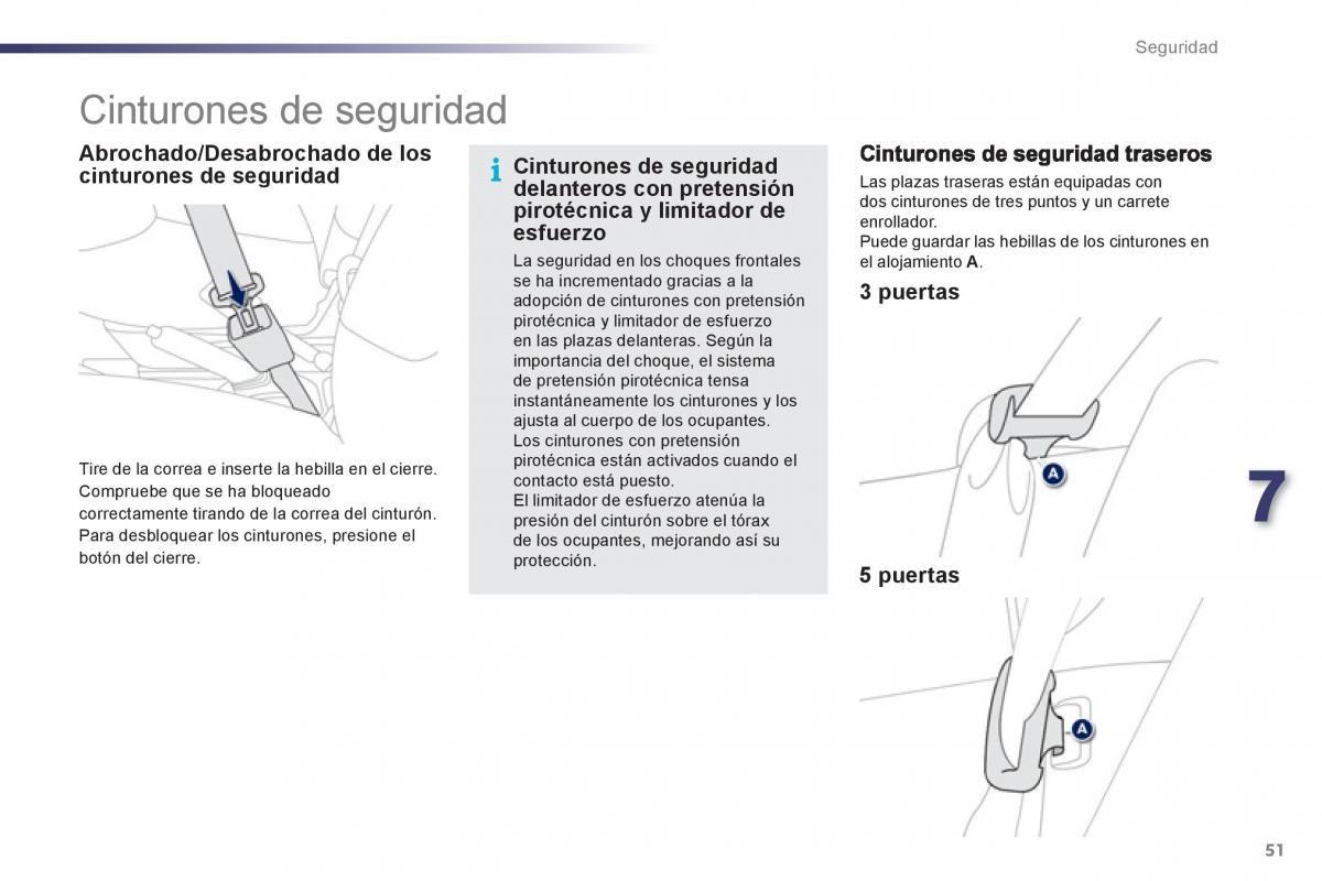 Peugeot 107 manual del propietario / page 53