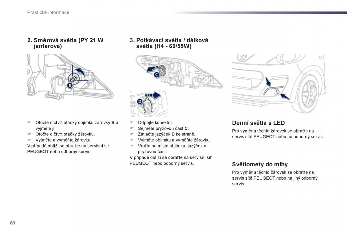 Peugeot 107 navod k obsludze / page 70