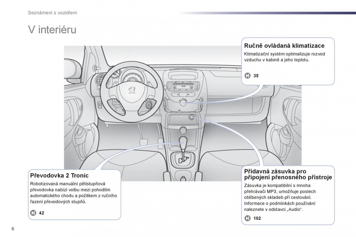 Peugeot 107 navod k obsludze / page 8