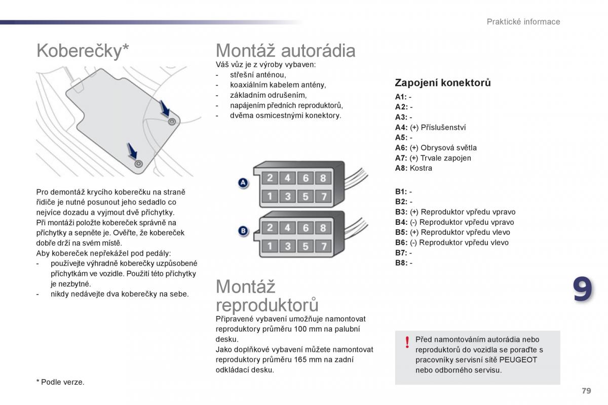 Peugeot 107 navod k obsludze / page 81