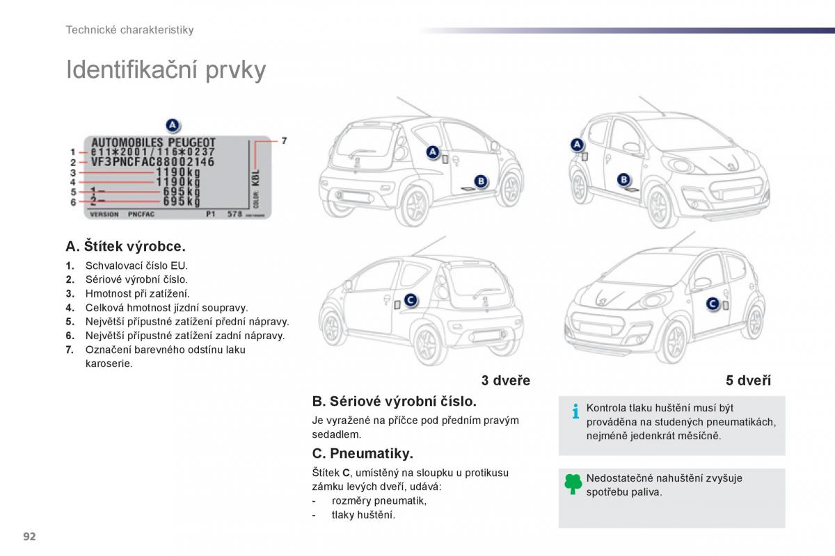 Peugeot 107 navod k obsludze / page 94