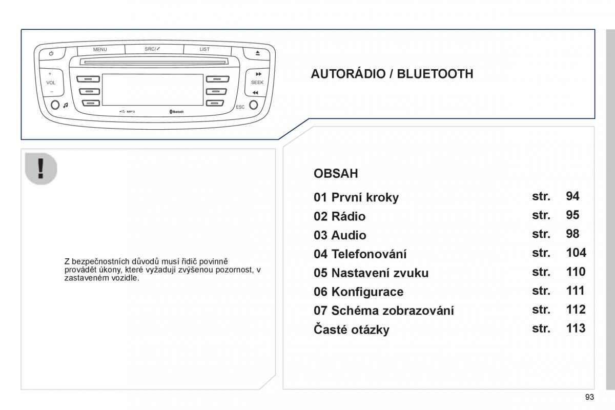 Peugeot 107 navod k obsludze / page 95