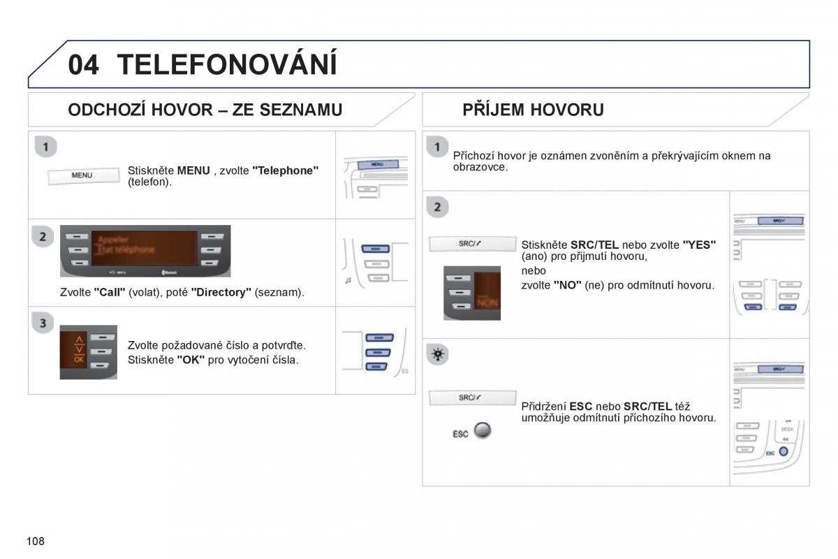 Peugeot 107 navod k obsludze / page 110