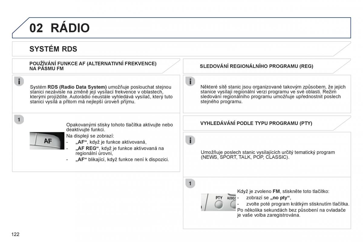 Peugeot 107 navod k obsludze / page 124