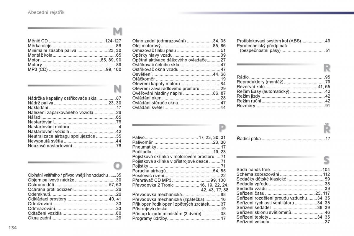 Peugeot 107 navod k obsludze / page 136